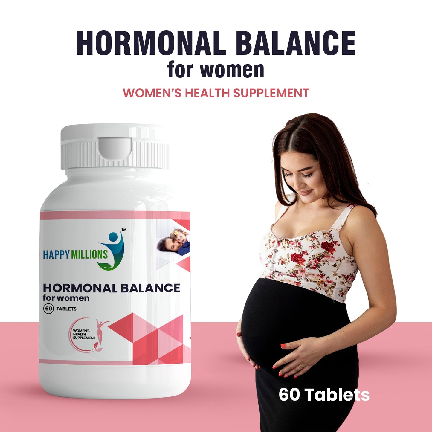 HappyMillions Hormonal Balance Tablets for Women Supports Menstrual Health, Hormonal Stability, and Well-being With Shatavari, Methi, Kalonji & Ashoka 2 Tablets Daily For Healthcare Advised 500 mg, 60 Tablets