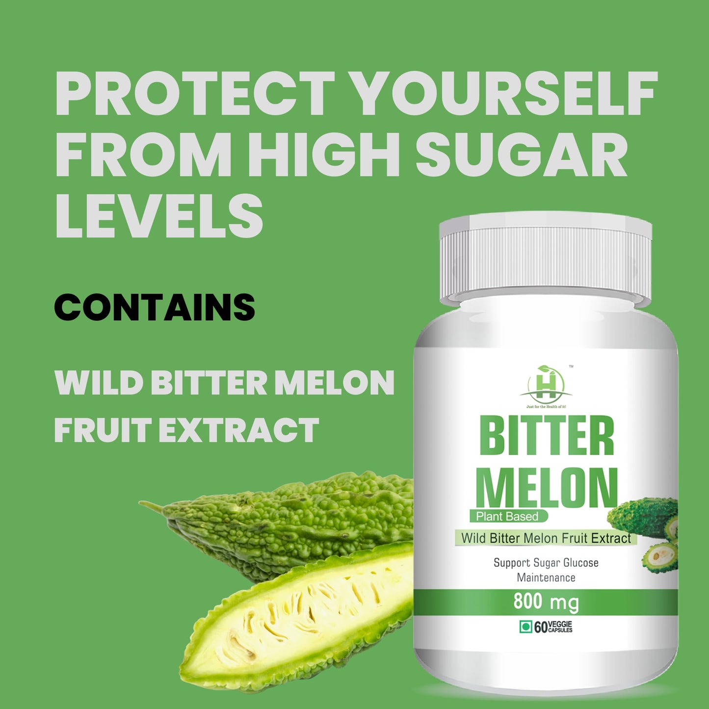 Healthy Nutrition - Just for the Health of it Natural Bitter Melon Supp- image 3