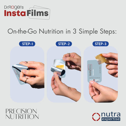 Nutra Expertise | Skin Glow Instafilms | Opitac(Glutathione), Hyarulonic acid & Vit-D3 for Skin hydration & Glow | 30 Oral Films in a Zipper Pouch.