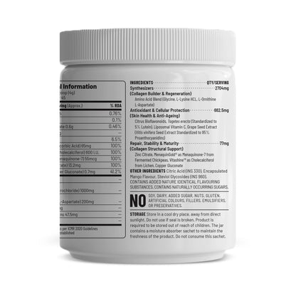 Unived Collagen Builder | Research Based Formulation for Collagen Synthesis, Hydration, & Protection | For Men & Women, Skin, Hair, Bones, & Tissue, Strength & Health (Mango, 45 Servings)