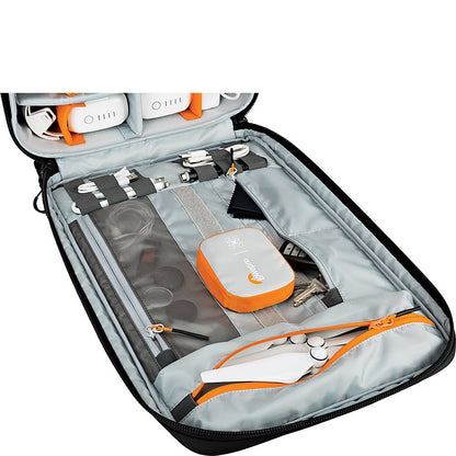 Lowepro 3 Compartments Droneguard Bp 400 - Lightweight Professional And Commercial Drone Backpack For Dji Phantom Series 1-4 Drone, Laptop, And Tablet., Black, 2 Litres