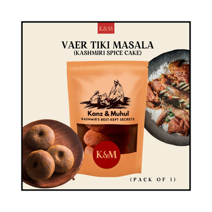 Kanz & Muhul Traditional Kashmiri Masala Tikki 80 Gm, Vaaer Masala Ready to Use Tadka Garam Masala - Matamaal's Special - 80 Grams (1 Piece) kasmiri masala Tikki