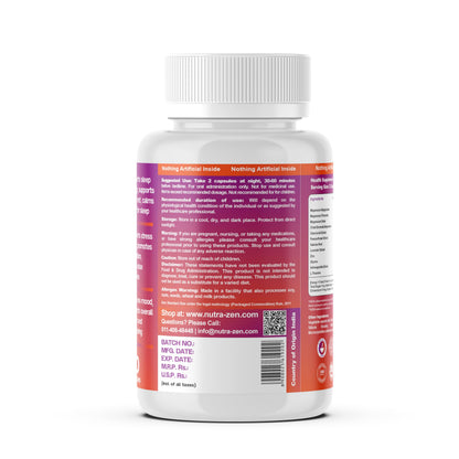Nutrazen Sleep Restore – 60 Capsules | Triple Magnesium Formula (Bisglycinate, Threonate, Oxide) | Chamomile Extract, Valerian Root, Lavender, Ashwagandha | Zinc, L-Theanine, Glycine | Supports Relaxation, Calm & Restful Sleep
