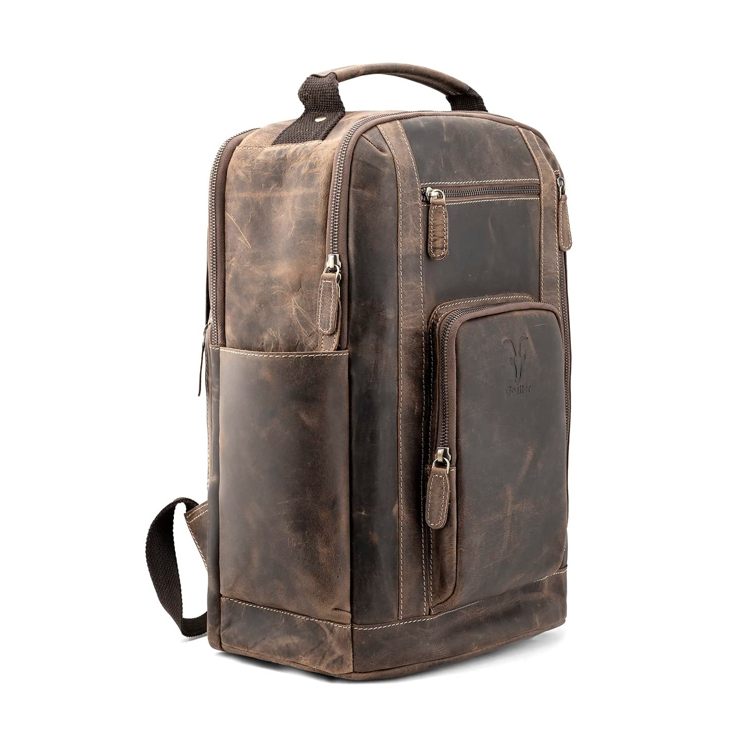 Goatter 24 Ltrs Men's Hunter Leather Backpack For 16 Laptop Travel Hiki- image 2