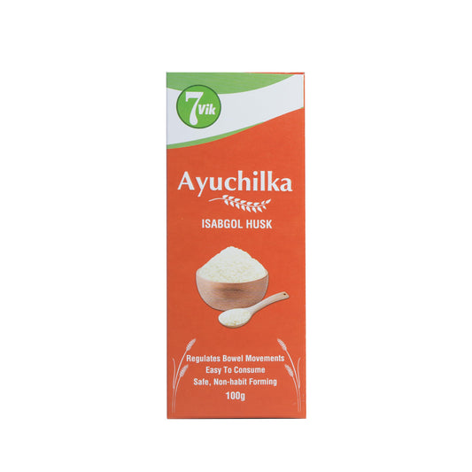 7vik Isabgol Husk (Ayuchilka Psyllium Husk) 100g | Relief from Chronic Constipation & Diarrhea | Fibre Supplement For Digestion | 100% Natural & Non-Habit Forming(Pack of 1 + 1 Free)