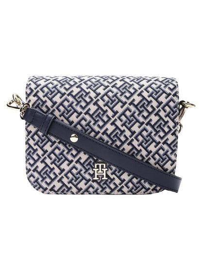 Tommy Hilfiger Logo Blue Polyester Sling Bag