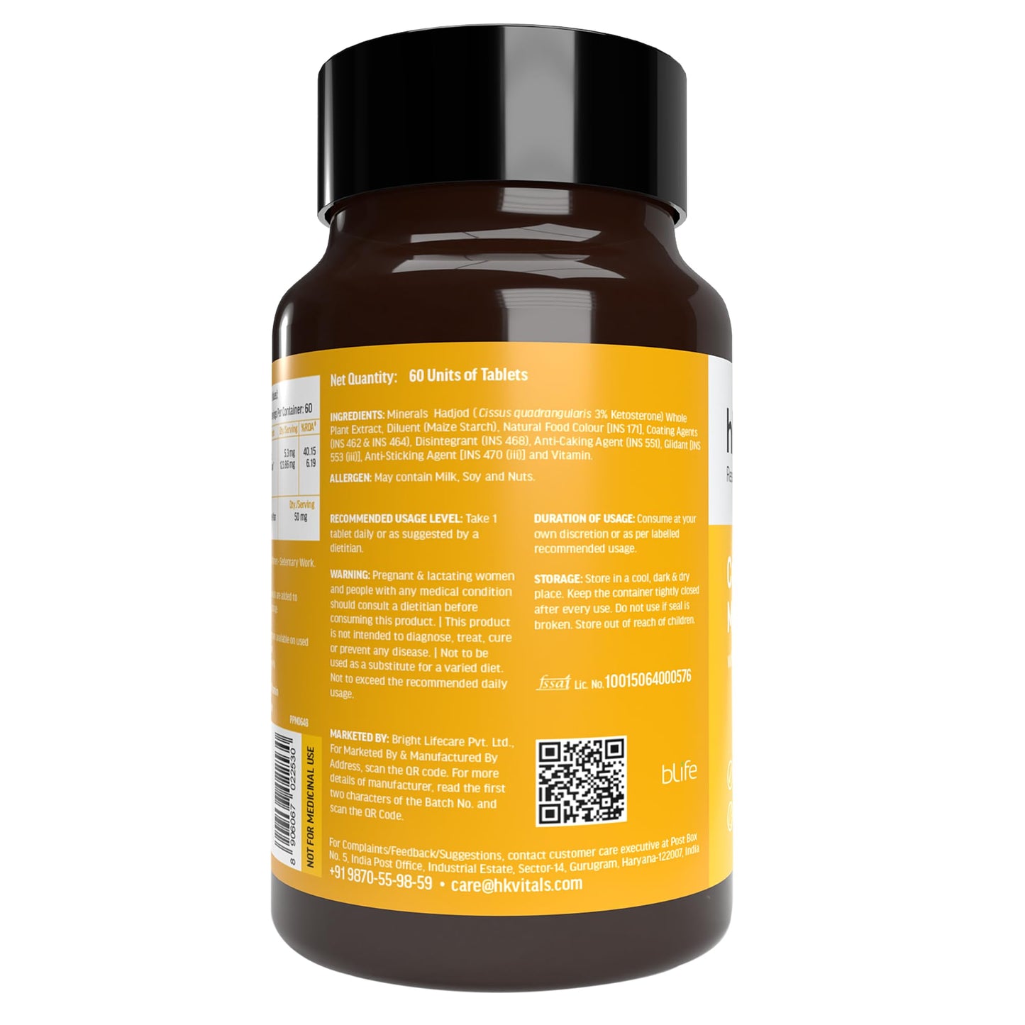 hk vitals Multivitamin & Calcium, Magnesium and Zinc (60 Tablets Each) Combo Pack | For Men and Women | With Vitamin C, Vitamin D3, Multiminerals & Ginseng Extract