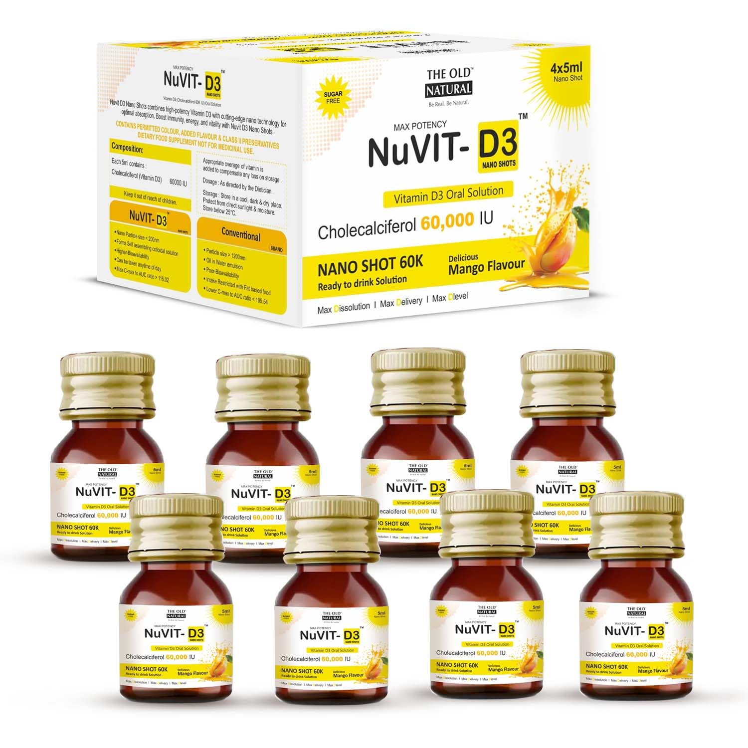 The Old Natural Nuvit D3 Vitamin D3 60000 Iu I Cholecalciferol Vitamin D3 Oil 60