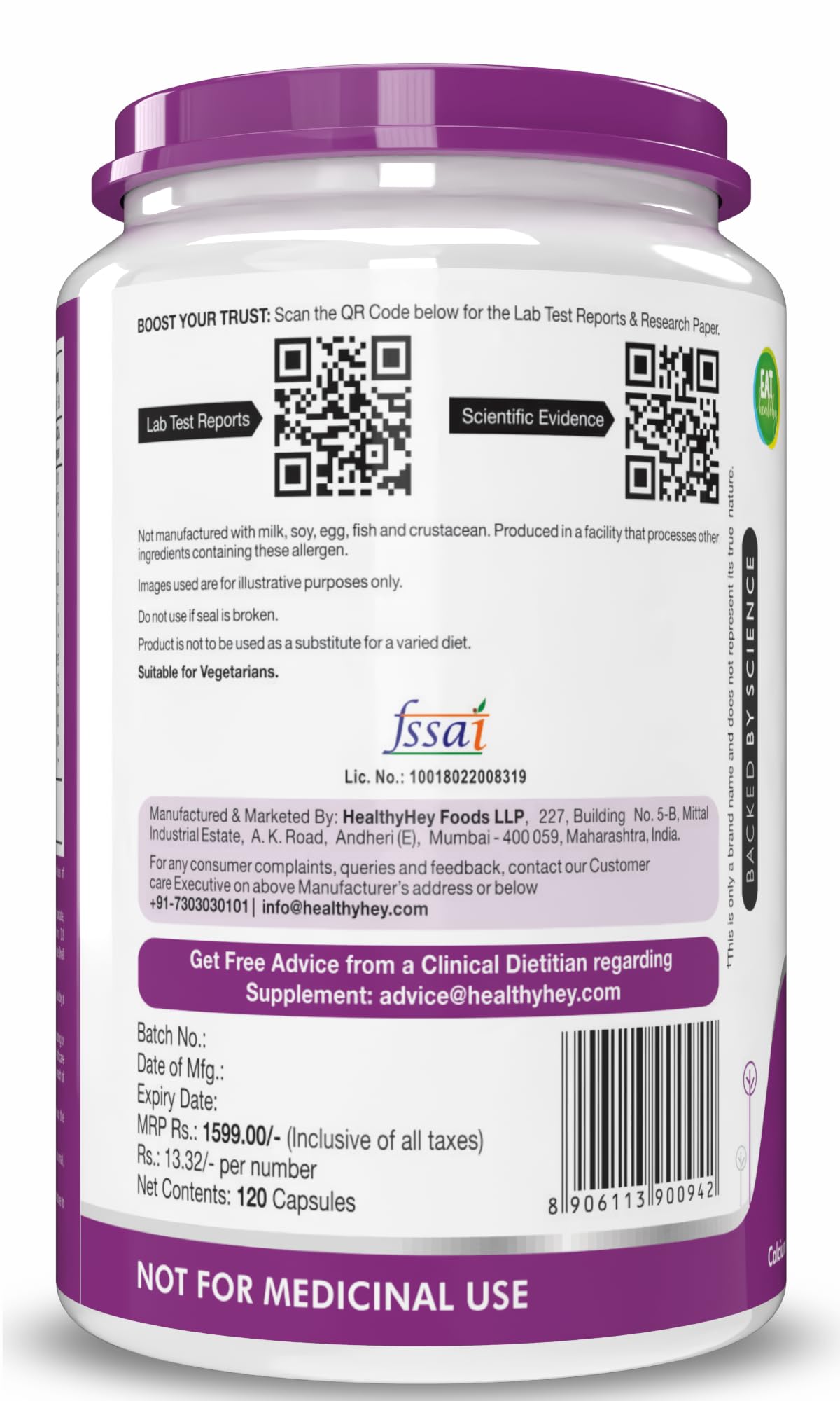 HealthyHey Nutrition Calcium with Magnesium, Vitamin D3 & Vitamin K2- M- image 5