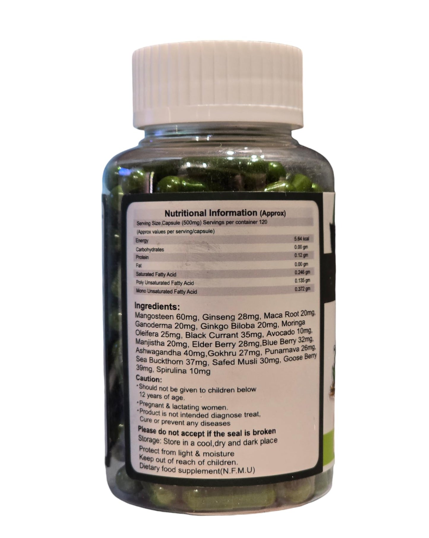 NeuOne Neven Dietary supplement an Ayurvedic properietary medicine power of18 ingredients 120 capsules