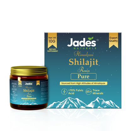 Jades Naturals Himalayan Shilajit Resin 10g | Pure & Authentic | Rich in Fulvic Acid & Trace Minerals | Premium Ayurvedic Supplement for Energy, Strength & Vitality |Pure Himalayan Shilajit
