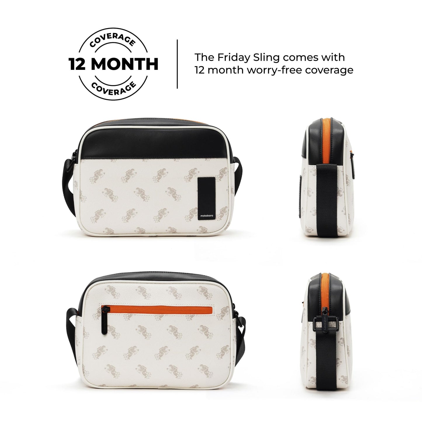 MOKOBARA Friday Sling Bag Unisex Everyday Travel Crossbody Pouch Off White