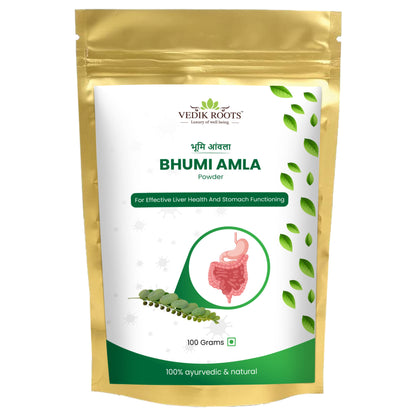 Vedikroots Bhumi Amla Powder/Churn - Organic And Pure Ingredient Extract For Hea