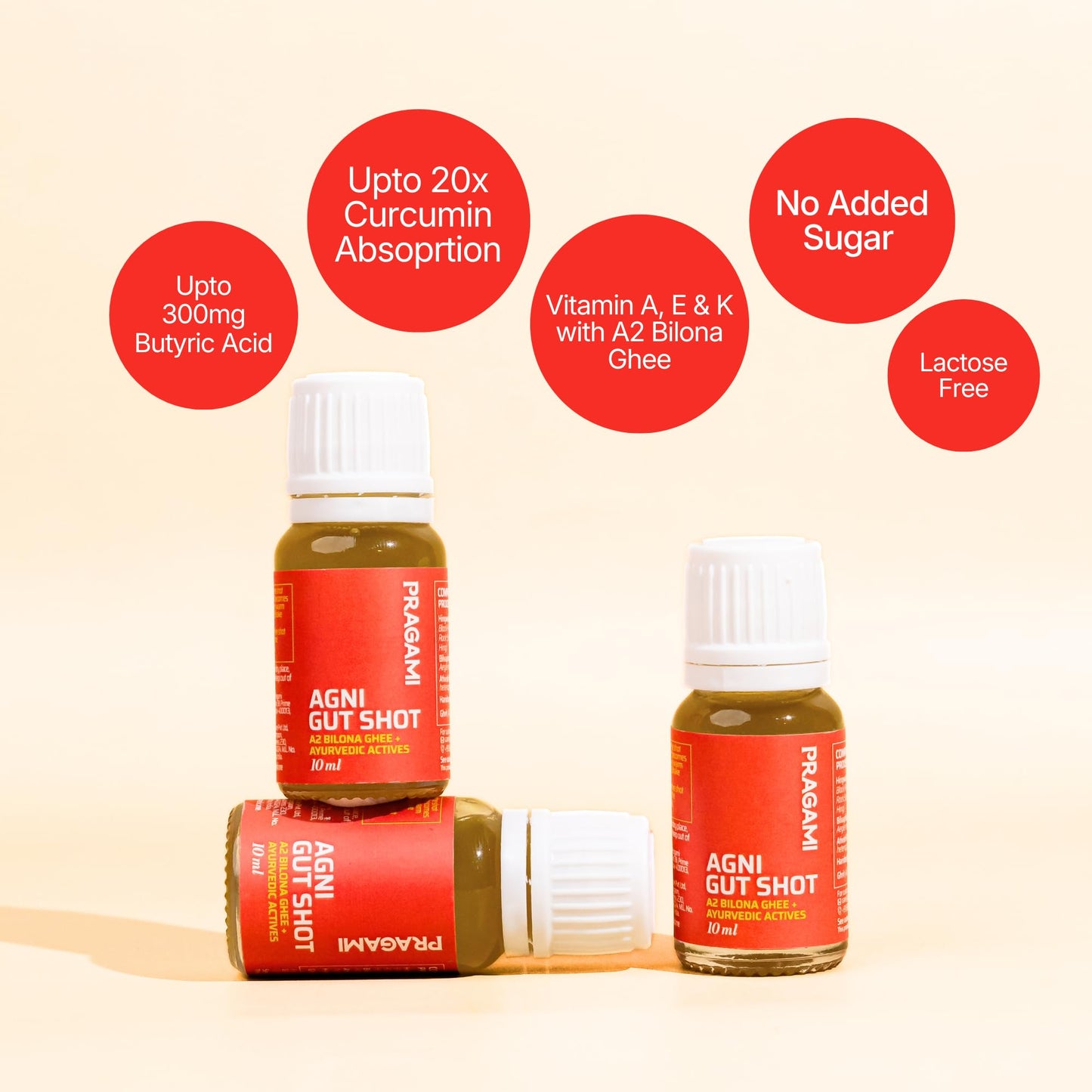 PRAGAMI Gut Cleanse & Daily Detox Combo 5-Day Gut Reset Kit (40–55 Kg) + Gut Shots 15×10Ml Gut Cleanse for Bloating, Constipation & Acidity Relief | A2 Bilona Ghee + Herbal Actives | Supports Gut Health, Microbiome & Immunity