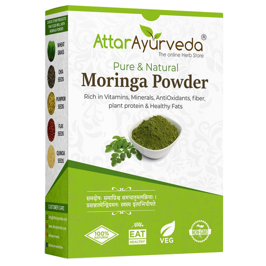 Attar Ayurveda 100% Moringa Leaf Powder (200g) | Drumstick Leaf powder | Herbal
