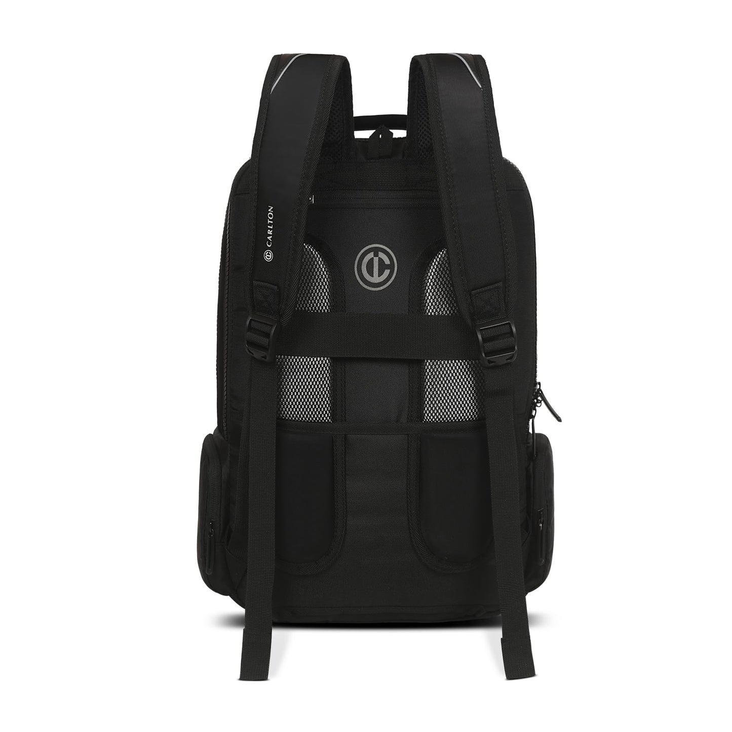 CARLTON Laptop Backpack 22L With Ergonomic Back Panel and Grab Handle, Concealed Back Pocket, Gadget Compartment & Expander |Carbon Black | Berkeley