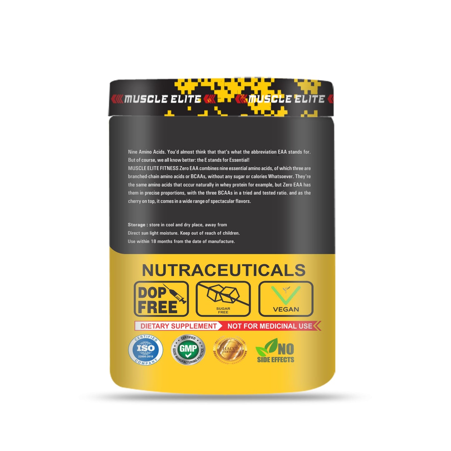 MUSCLE ELITE FITNESS EAA Supplement 30 Serving Muscle Growth | Recovery | Hydration Blend, Energy Matrix 255g Pack of 1 Orange