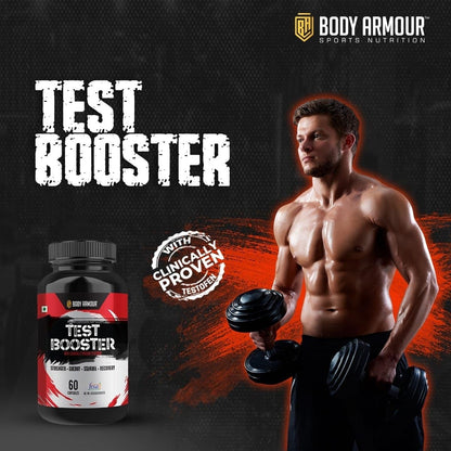 Wellbe Nutrition Body Armour Test Booster (60 Capsules) For Recovery |Strength|Energy Endurance
