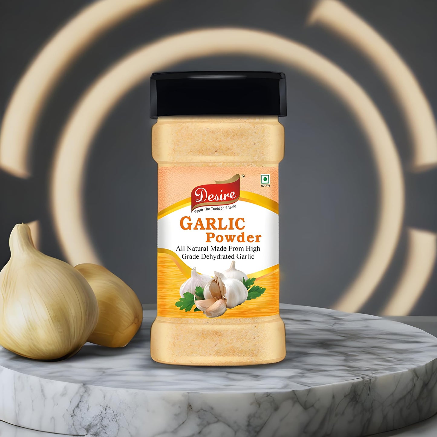 Desire Dehydrated Garlic Powder, 200g | No Additives, Ideal for Cooking, Seasoning, and Baking | Natural Flavor Enhancer