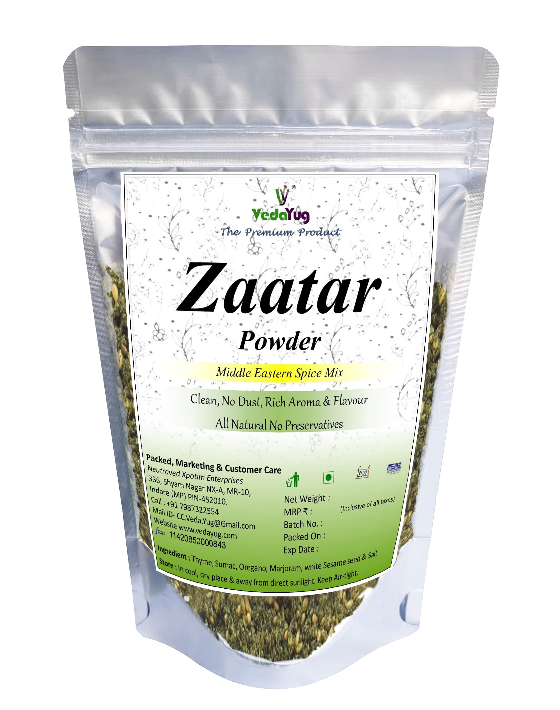 VY VedaYug Zaatar Powder | Middle Eastern Zatar Powder | Mediterranean ...