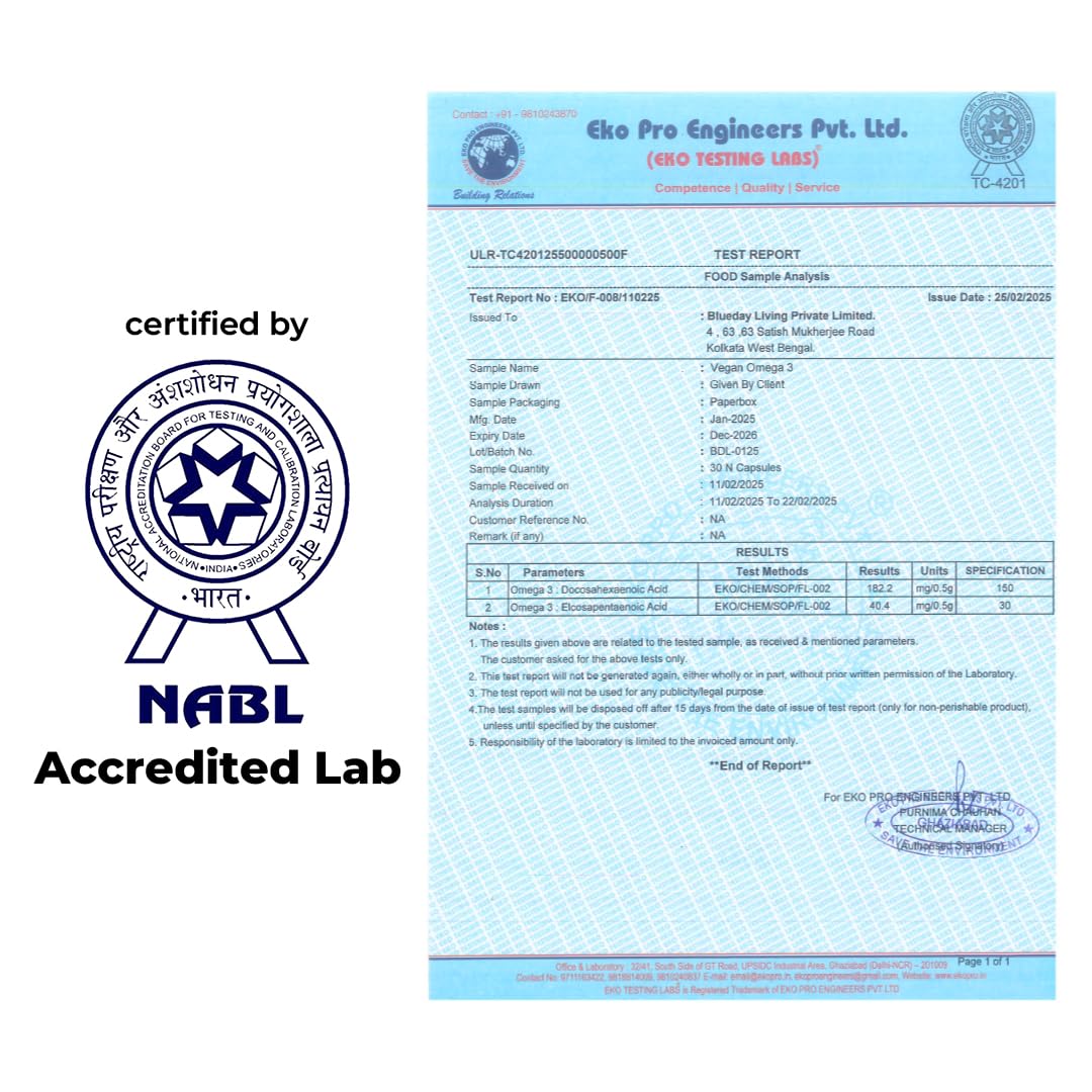 RawRX Vegan Omega 3 Fatty Acid Capsules, 30 Vegetarian Caps (30 Days Su- image 5