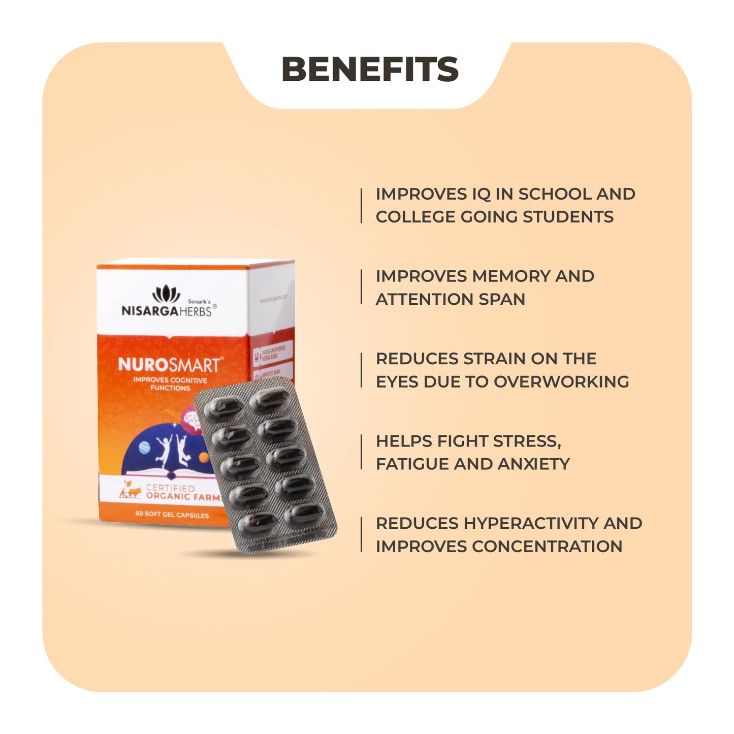 Nisarga Herbs Nuroade Brahmi Brain Booster Supplement For Senior Citize- image 9