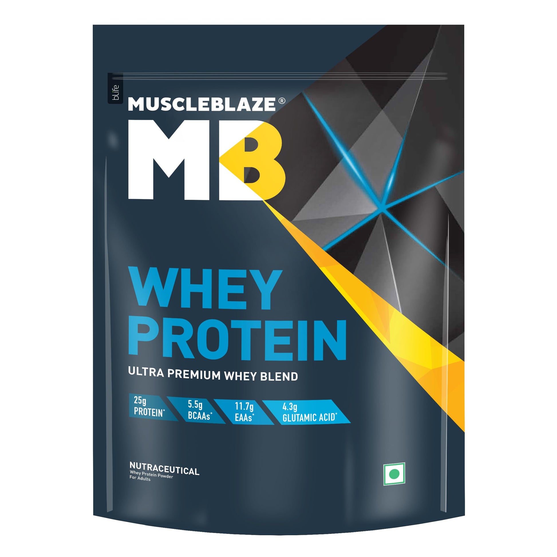 MuscleBlaze 100% Whey Protein, Ultra Premium Blend with Whey Protein Concentrate