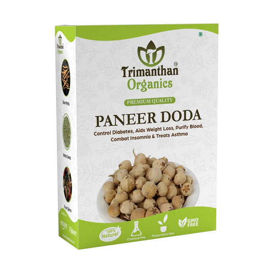 TRIMANTHAN ORGANICS Dried Paneer Phool For Diabetes (Paneer Dodi|Paneer Doda|Paneer Ka Phool|Indian Rennet|Withania Coagulan (250),1 Count
