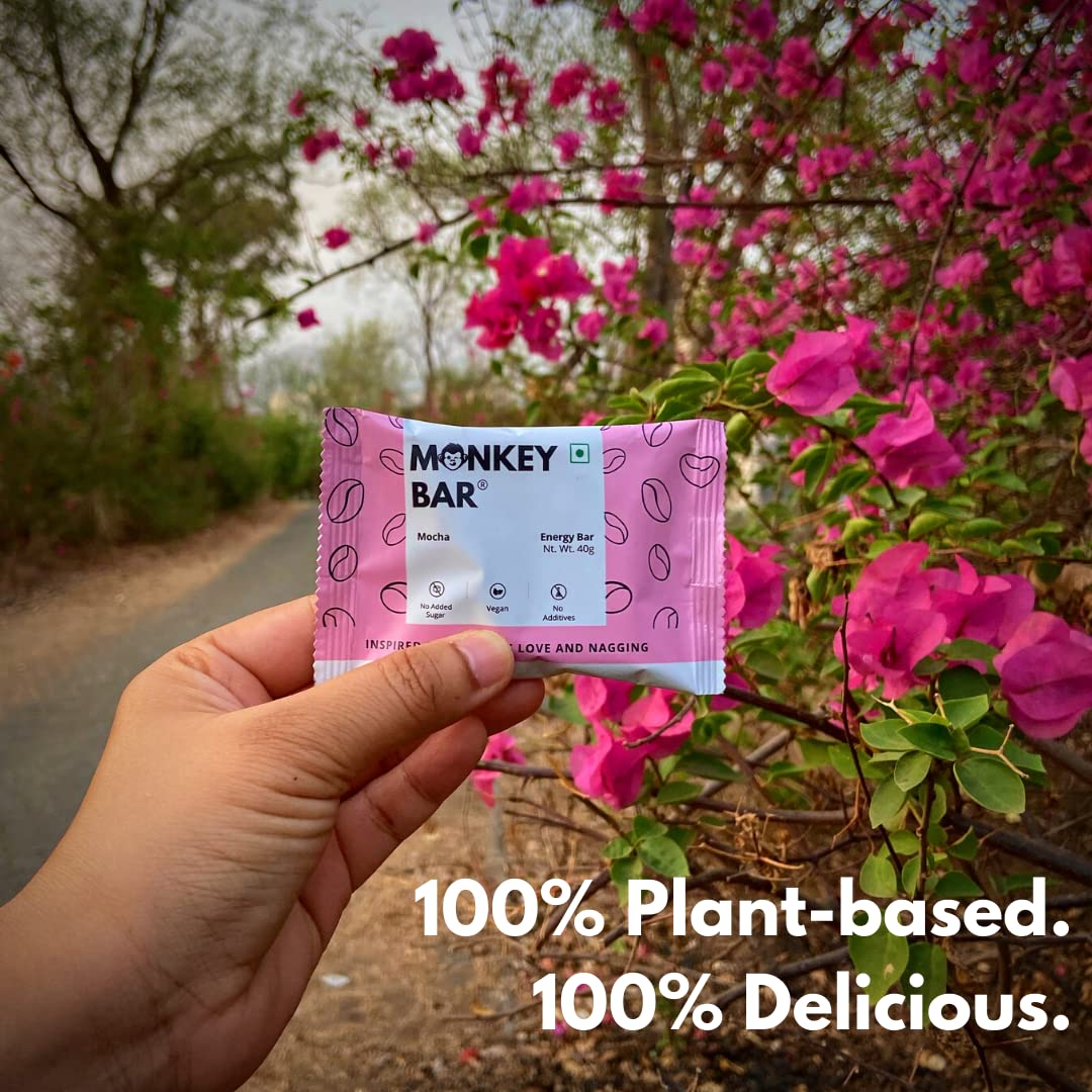 Monkey Bar - Assorted Energy Bars - 10 Bars, 40 G Each, Just 4-6 Plant-- image 2