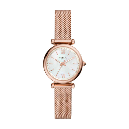 Fossil Carlie Analog White Dial Women's Watch - ES4433