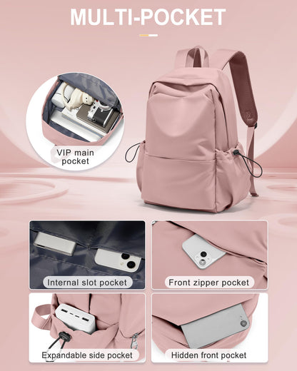 UPPACK Casual Backpack School Backpack, Pink