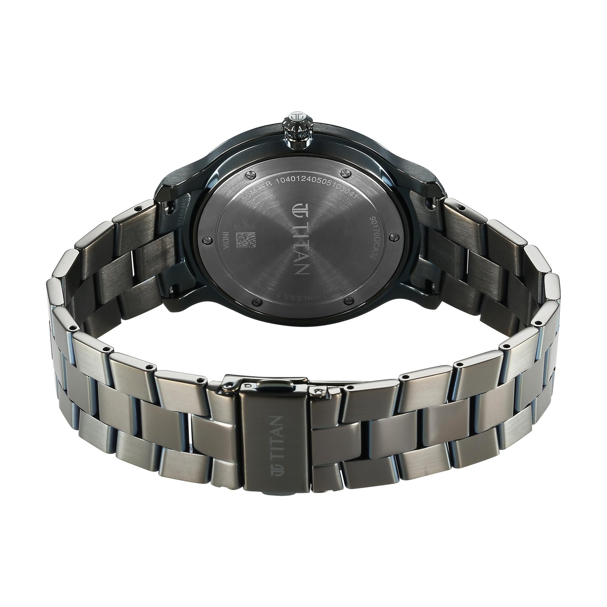 Titan Clasique Slim Quartz Analog with Date Green Dial Stainless Steel- image 2