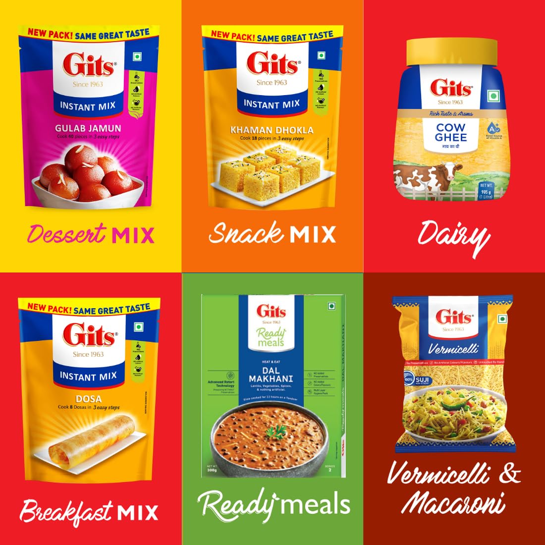 Gits Open & Eat Gulab Jamun Tin, 16 Pieces per Can, Mouth-Watering Indian Mithai, 1Kg