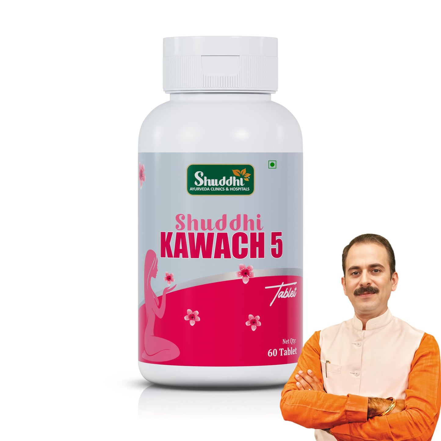 Shuddhi Ayurveda Shuddhi Kawach-5 tablets | Ayurvedic Women Wellness Supplements | Wellness Supplements For Women | Strengthen Immunity And Wellbeing, 60 Tablets