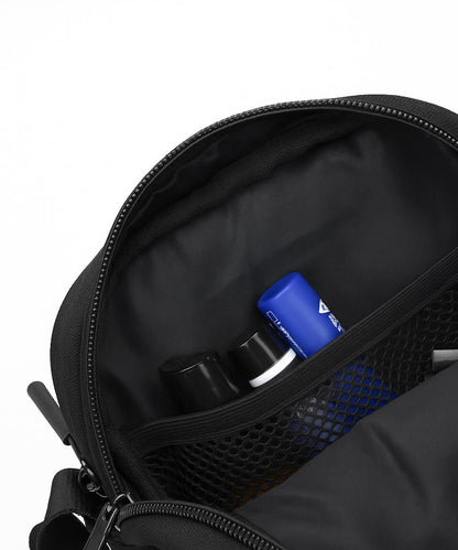 COUNSELOR Sling Bag for Men and Women, Polyester Crossbody Bag, Adjustable Strap, Zipper Closure, Multiple Compartments, Lightweight Stylish Mini Side Bag for Daily Use, Travel LUNO (Black)