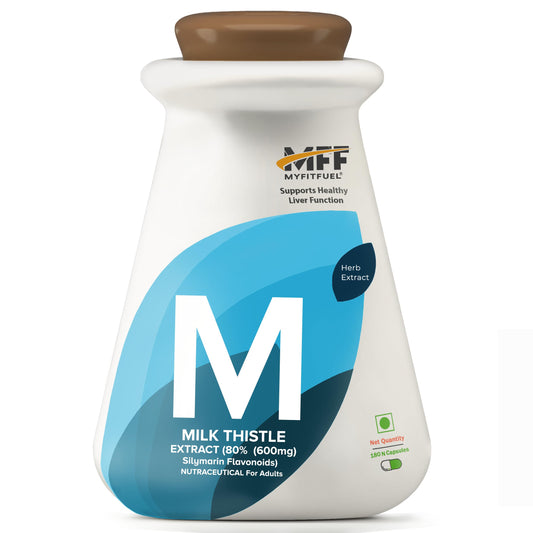 MyFitFuel Milk Thistle Extract (80% Silymarin Flavonoids), (600mg), 180 Capsules