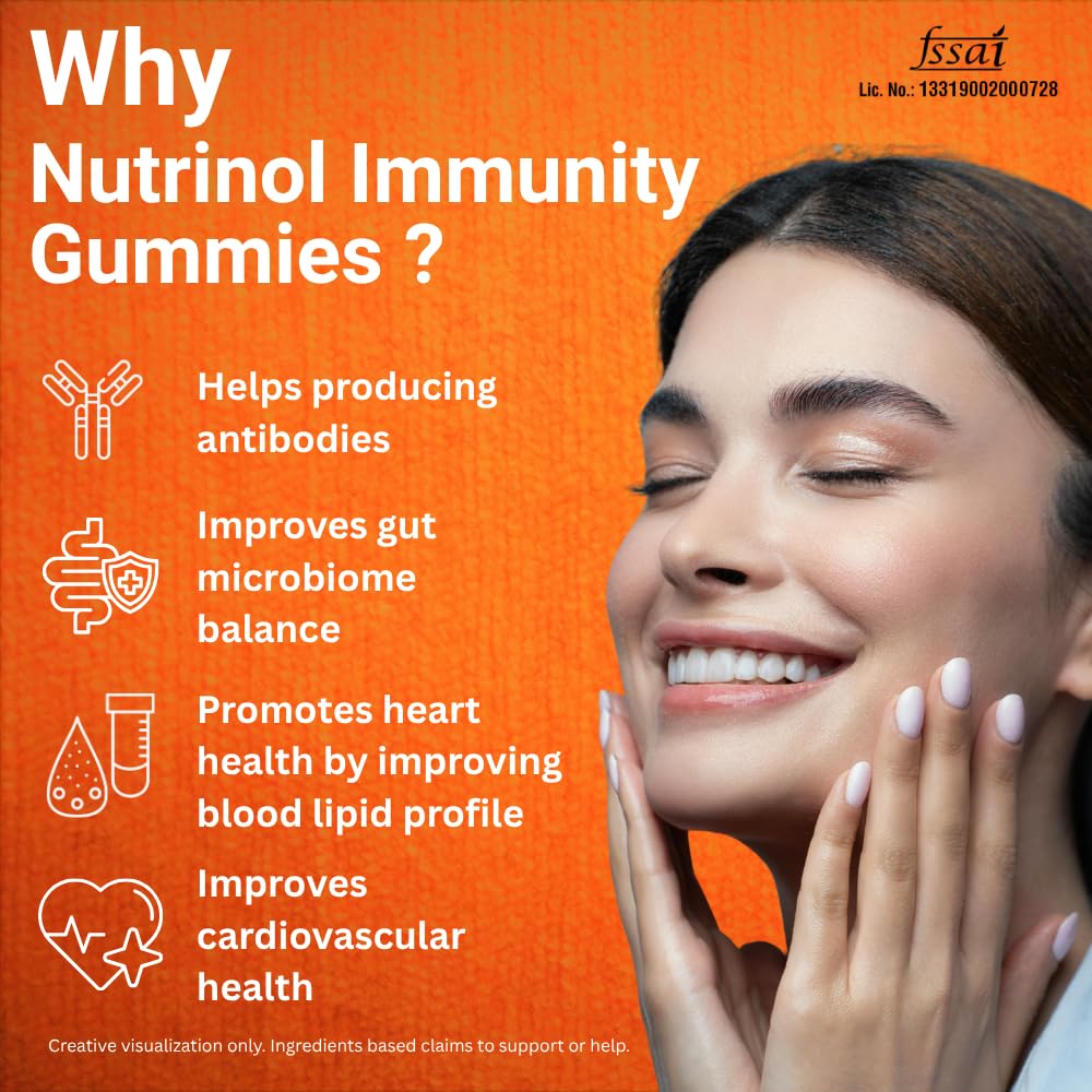 Knoll Healthcare Nutrinol Vitamin C | 30 Gummy + Zinc for Daily Immunity | Helps to boost & Strengthens for Healthy Skin, Hair & Nails, Skincare Straberry Flavour (Pack Of 2)