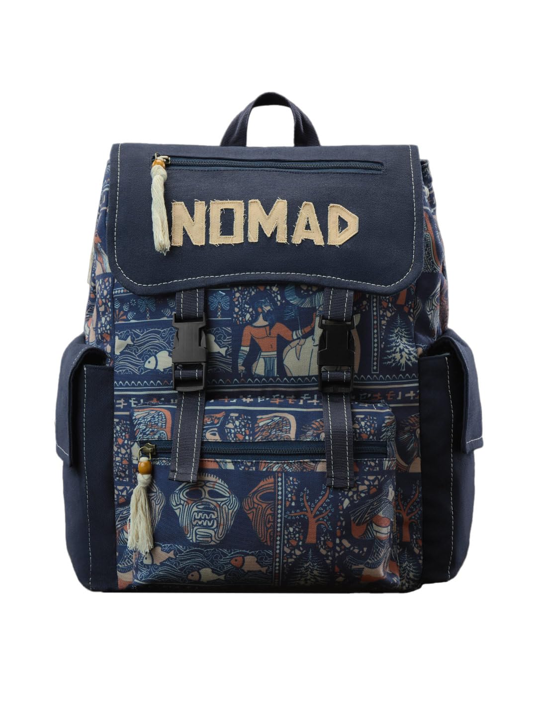 The Souled Store Nomad: Odyssey Backpacks | 21L Durable Canvas Laptop Bag for Men & Women | 15.5 Inch Padded Tech Sleeve & Breathable Air Mesh Back – Earthy Brown & Khaki