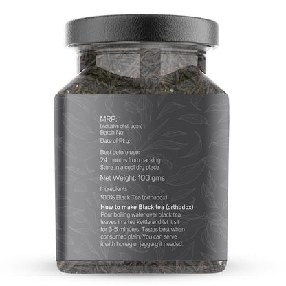 looms & weaves -Hand plucked & Single Origin Orthodox Black Tea Leaves – 100 gm