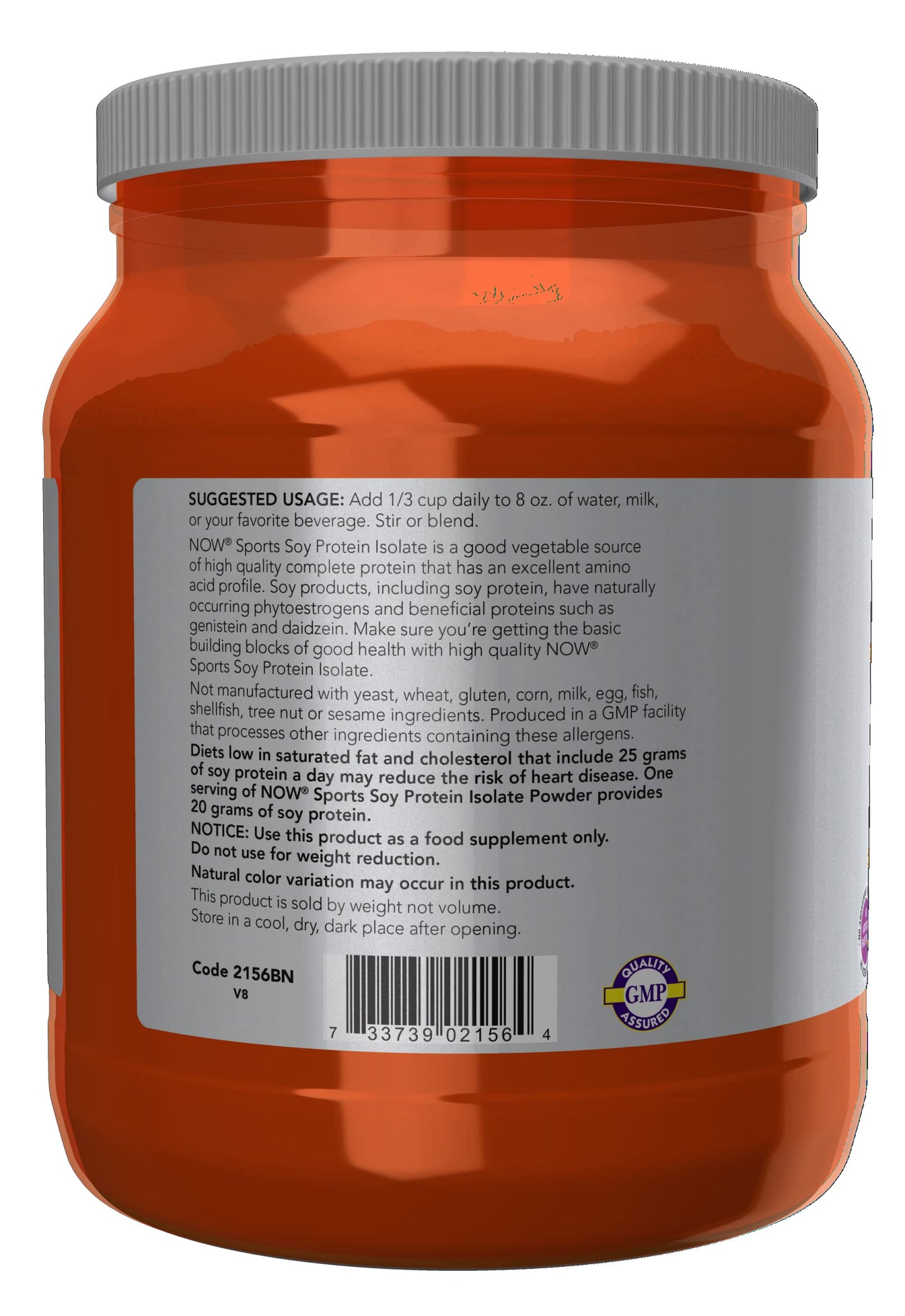 Now Foods Soy Isolate, Non-GMO, Pure, Unflavoured 544g- image 7