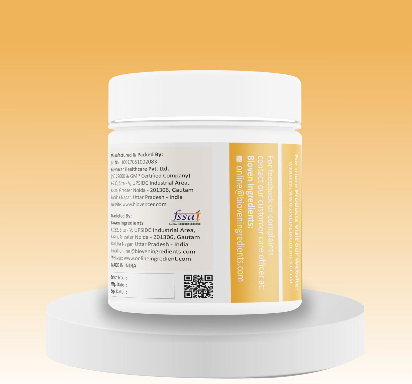 Bioven Ingredients Inositol Powder – 125g