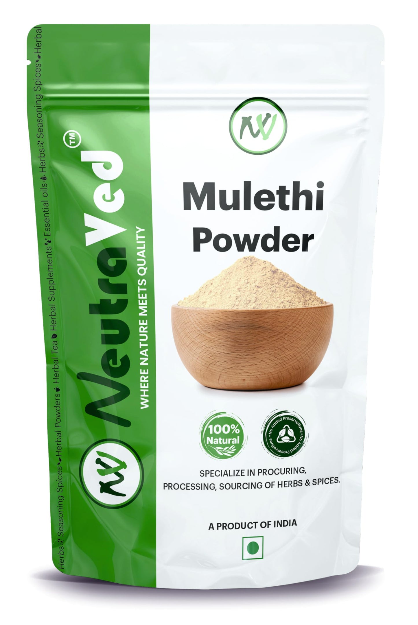 NeutraVed Mulethi Powder Organic for Pigmentation, Drinking & Eating – Licorice
