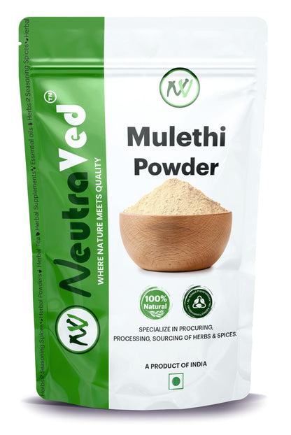 NeutraVed Mulethi Powder Organic for Pigmentation, Drinking & Eating – Licorice