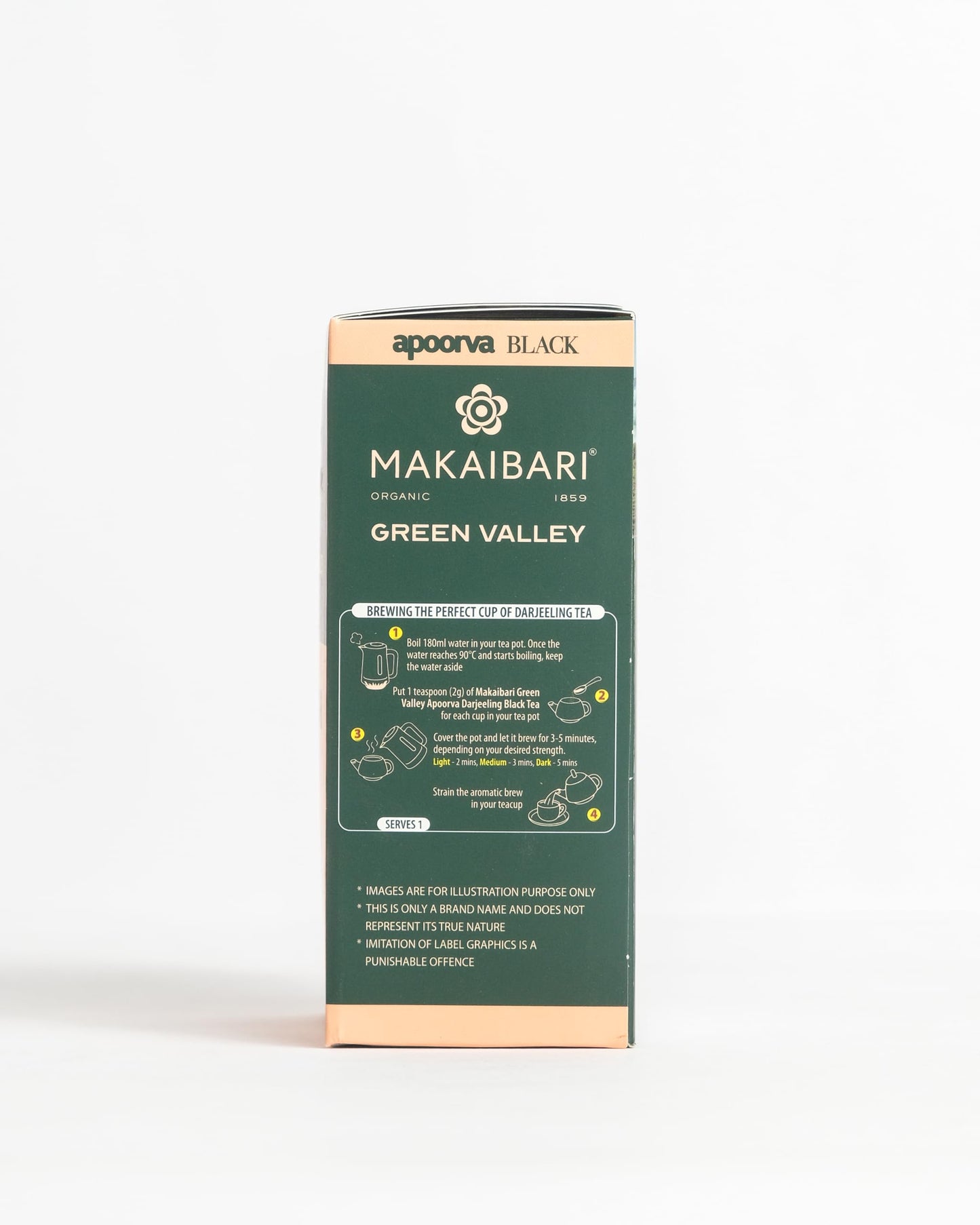 Makaibari Green Valley Apoorva Finest Darjeeling Black Loose Tea Leaves 100 Gm | Premium Darjeeling Single Estate | Muscatel Fruity Top Notes | 50 Cups