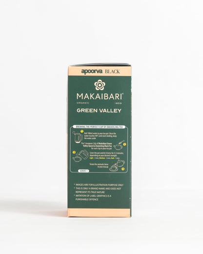 Makaibari Green Valley Apoorva Finest Darjeeling Black Loose Tea Leaves 100 Gm | Premium Darjeeling Single Estate | Muscatel Fruity Top Notes | 50 Cups
