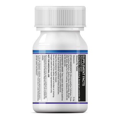 INLIFE Melatonin 5mg Tablets | Vegetarian Friendly & Easy to Swallow Supplement for Men and Women - 120 Tablets