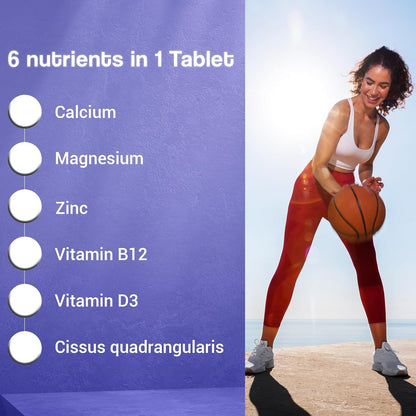 Riddhi Healthcare Calci Rich with Magnesium and Vitamin D3 | Supports Strong Bones | Maintains Healthy Calcium Levels & Better Absorption | Promotes Bone Strength & Density | Overall Bone Health | 60 Tablets