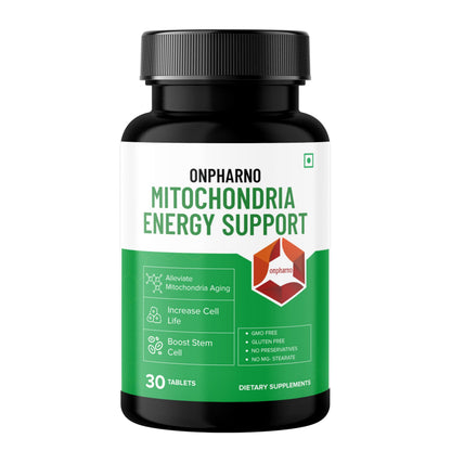Onpharno Mitochondria Energy Support Supplement for Cellular Wellness & Daily Vitality | Advanced Energy Support Formula | Gluten Free Energy Booster | Supports Brain Function & Immunity - 30 tablets