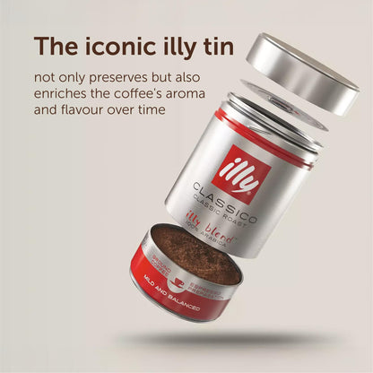 Illy Regular Coffee Beans, 250 Gram, Can, Vegetarian
