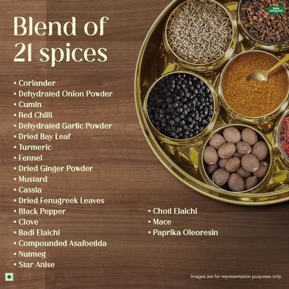 Tata Sampann Meat Masala with Natural Oils, 100g, Meat Masala Powder, Crafted by Chef Sanjeev Kapoor, With Chef’s Exclusive Tip, Rich Aroma & Flavour